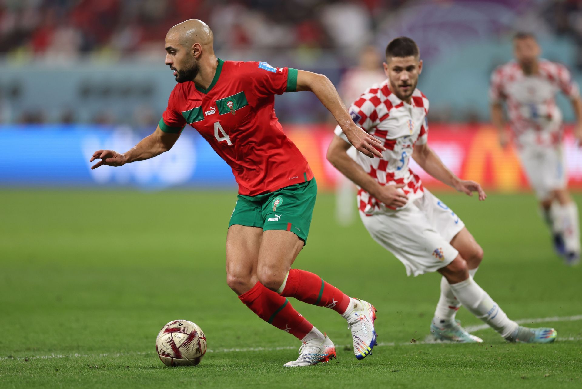 Sofyan Amrabat (left) was wanted at Stamford Bridge last month.