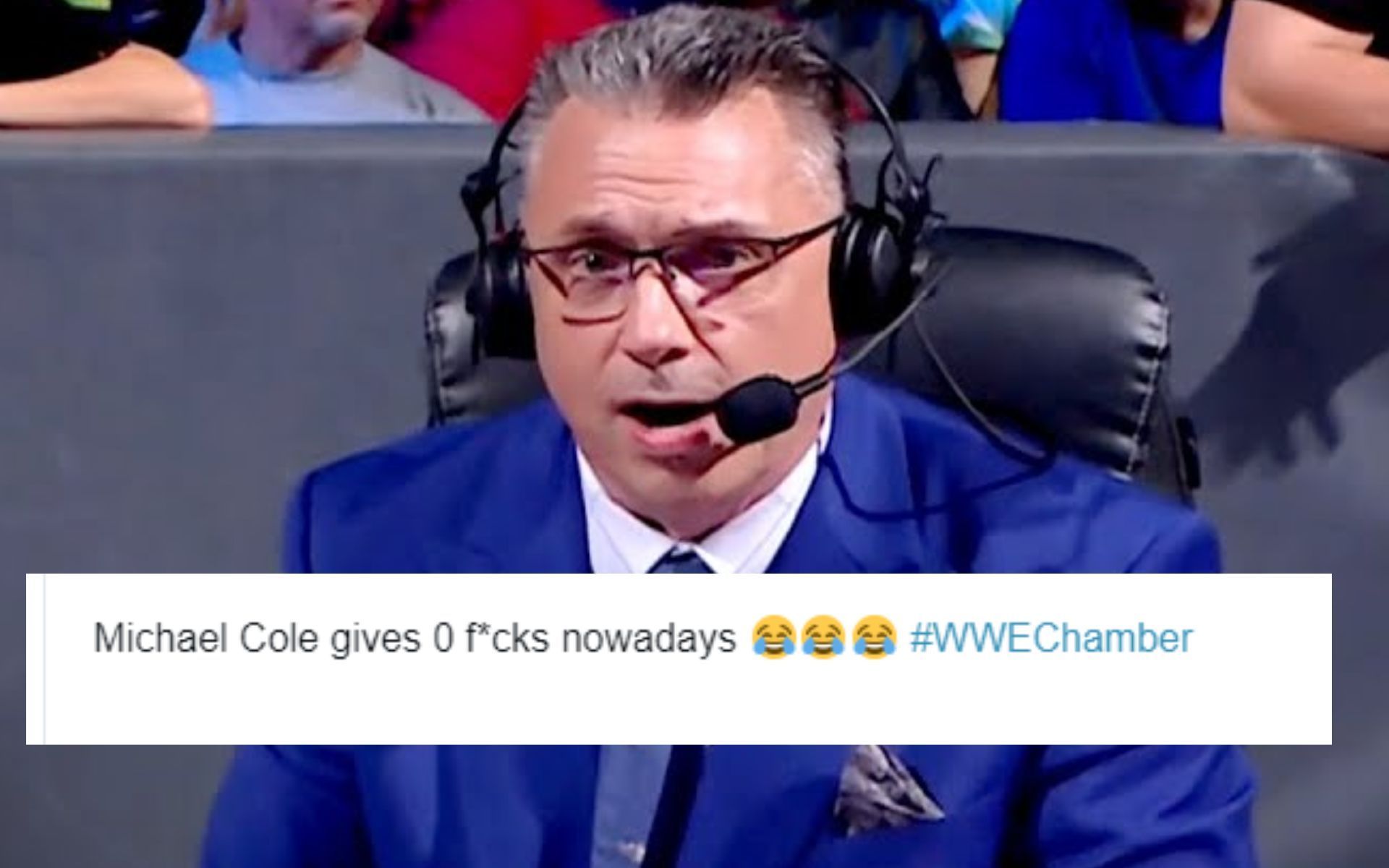 The voice of SmackDown made a hilarious remark at Elimination Chamber