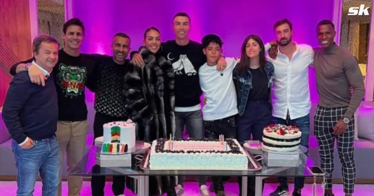 Ronaldo celebrates his 38th birthday with his inner circle.