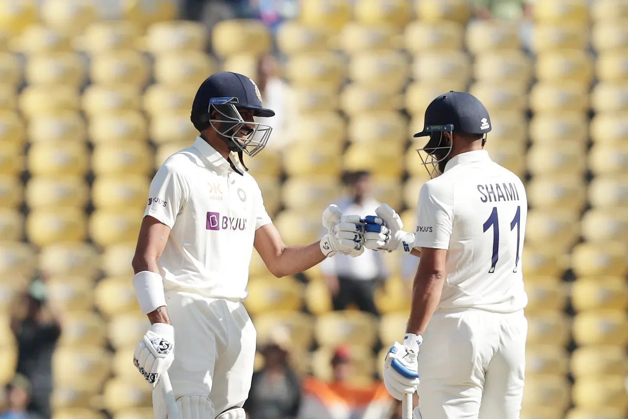 Axar Patel and Mohammad Shami took India&#039;s lead over the 200-run mark. [P/C: BCCI]