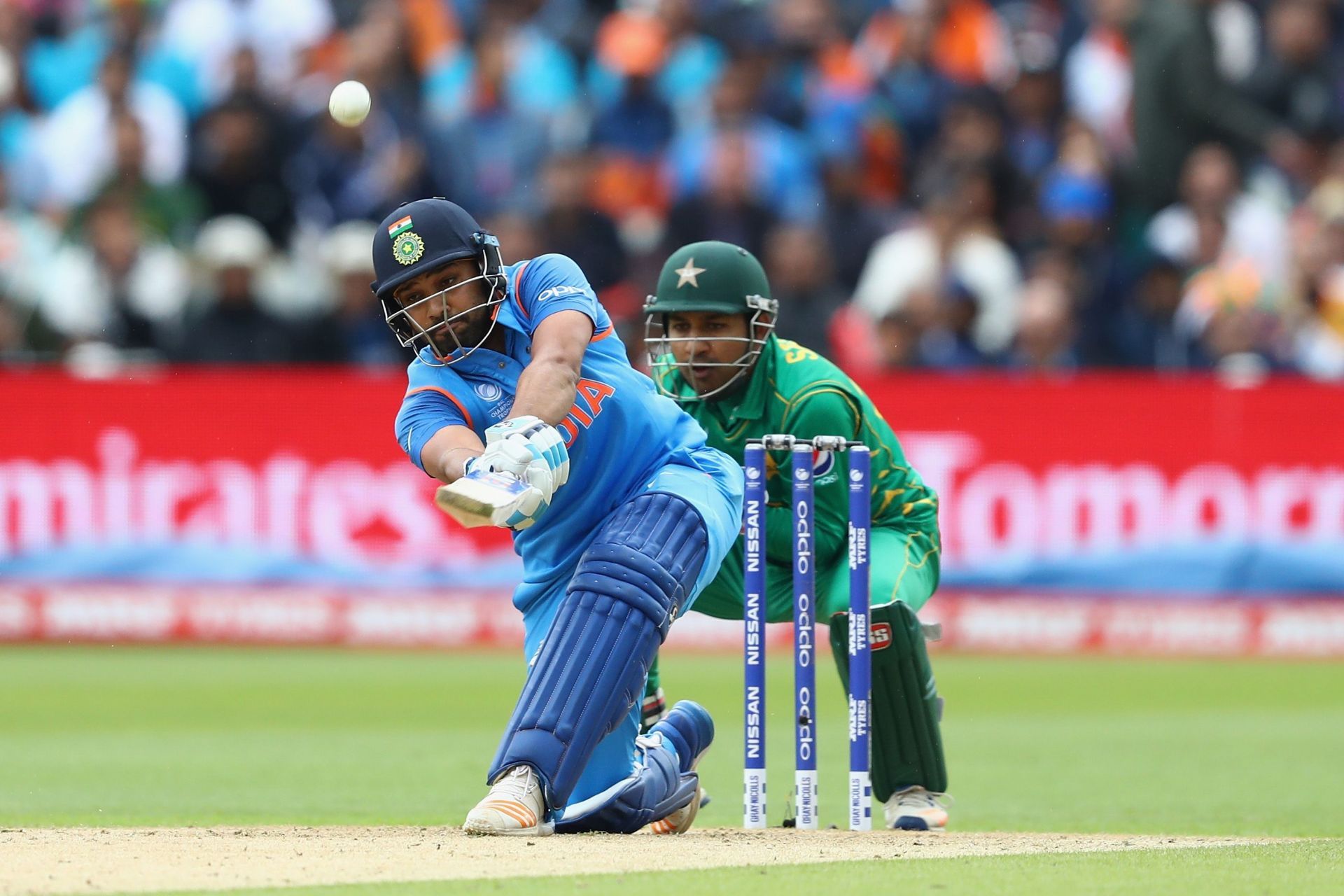 Rohit Sharma in action against Pakistan [Pic Credit: Getty Images]