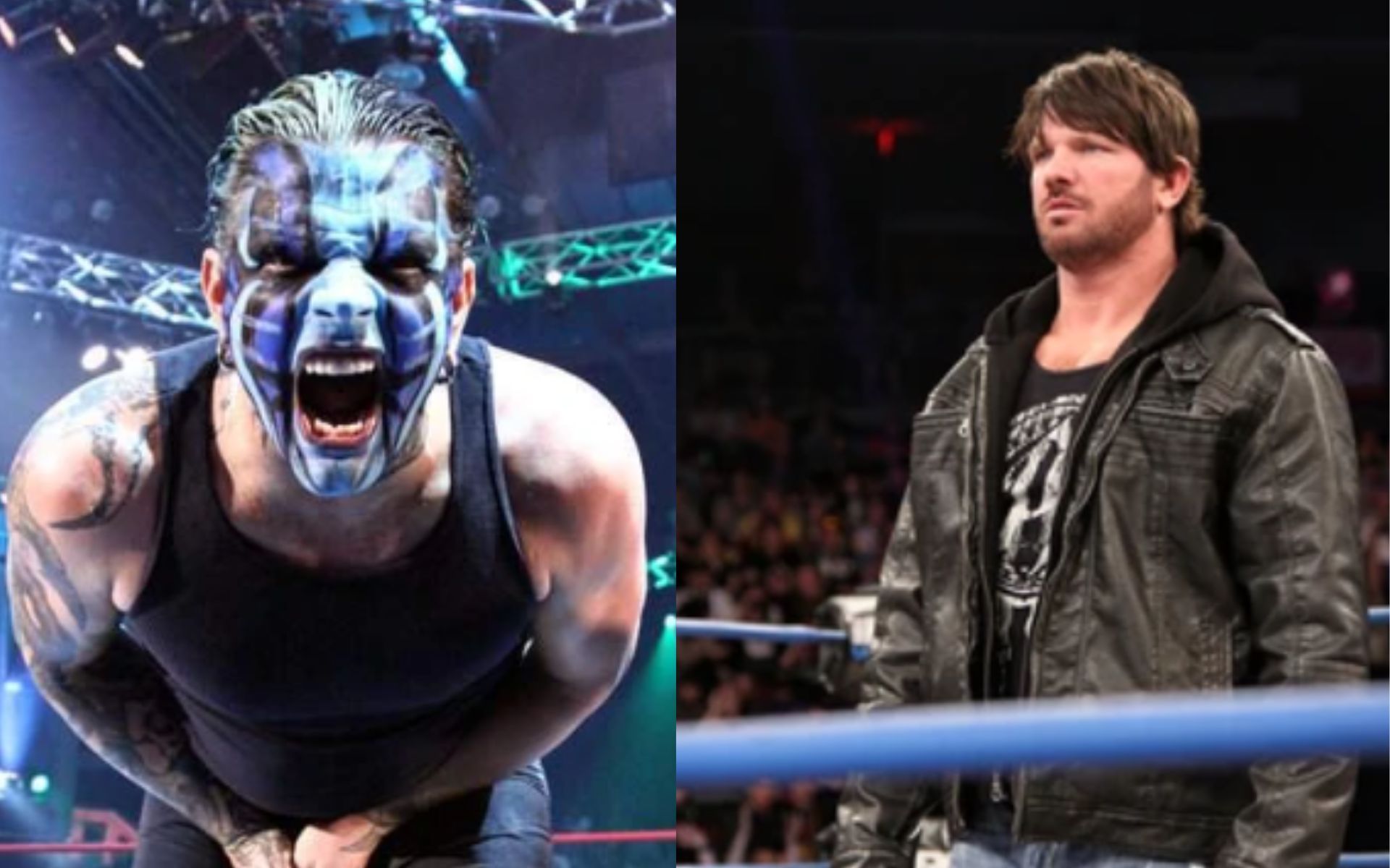 Jeff Hardy (L) and AJ Styles (R) during their tenure on IMPACT Wrestling