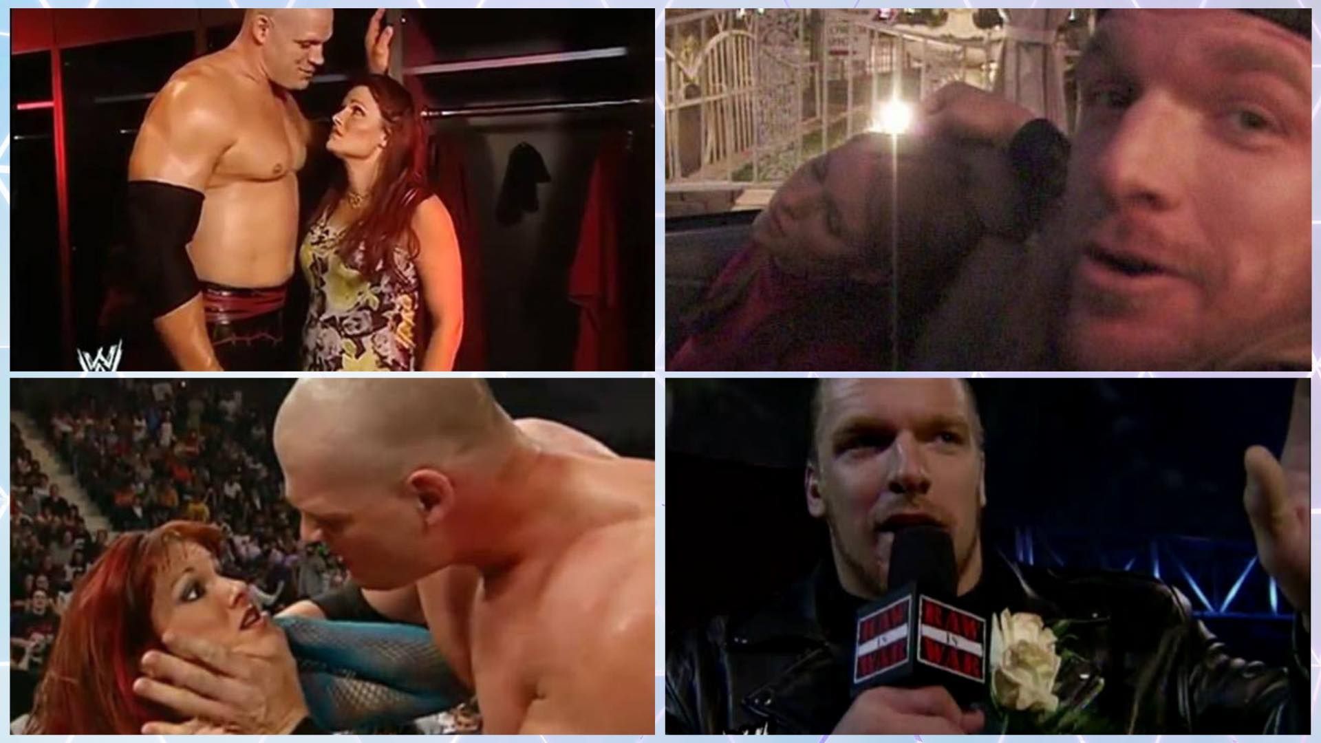 WWE Superstars Kane and Lita and real-life couple Triple H and Stephanie McMahon