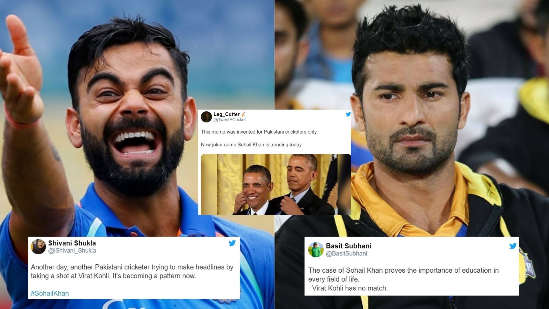 Fans roasted Sohail Khan for his comments on Virat Kohli. (P.C.:Twitter)