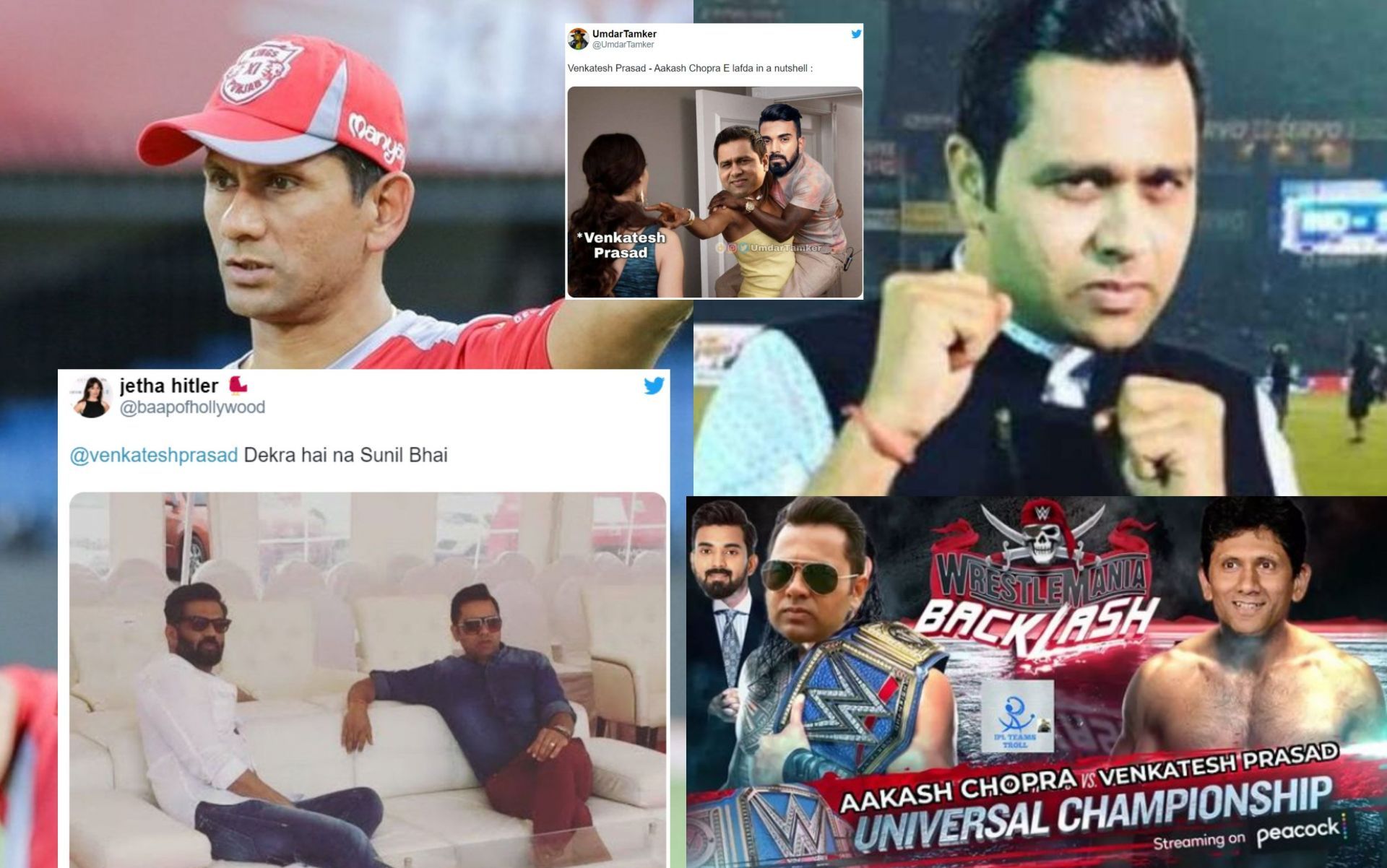 Fans share memes on the Twitter exchanges between the two former cricketers. 