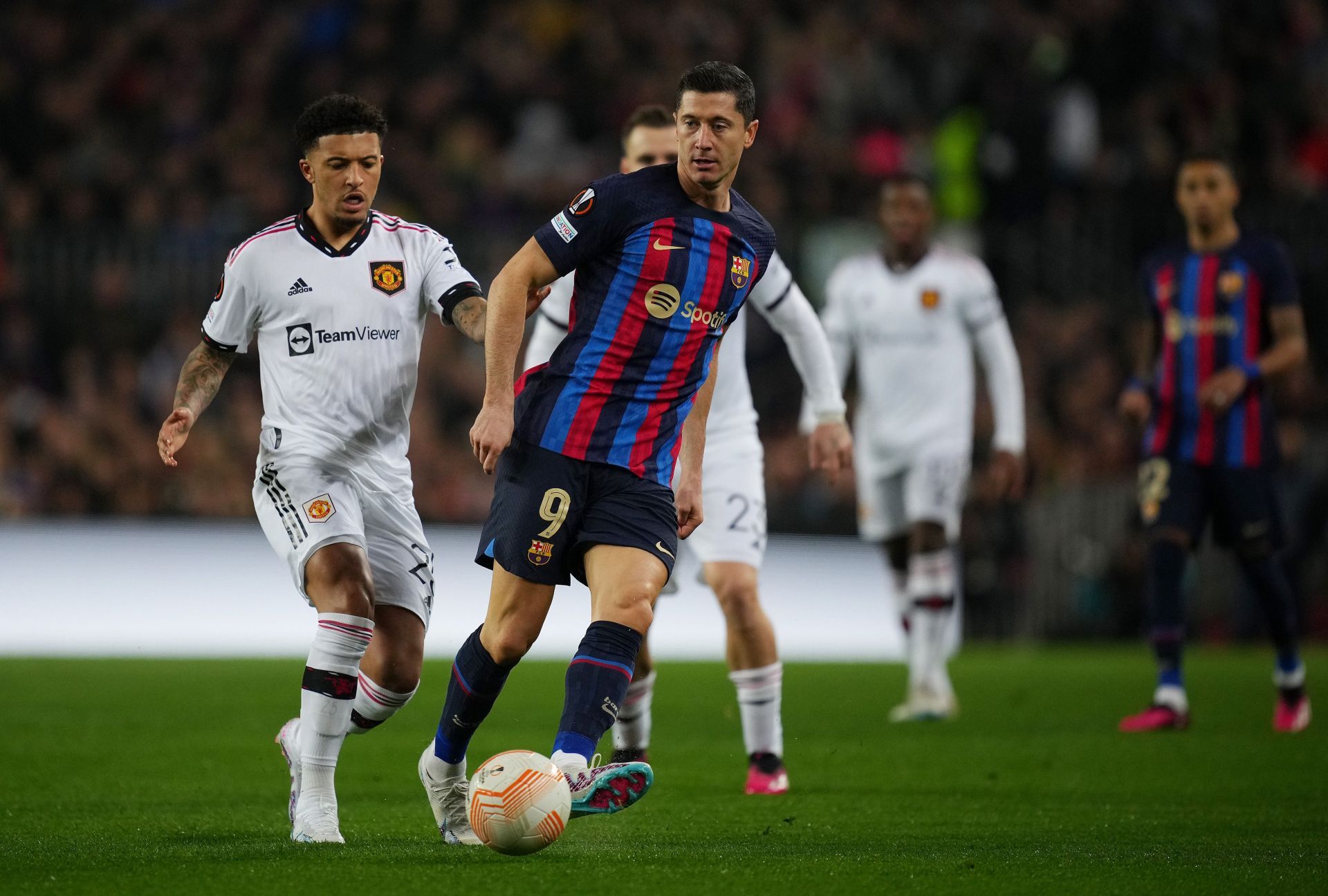 FC Barcelona v Manchester United: Knockout Round Play-Off Leg One - UEFA Europa League