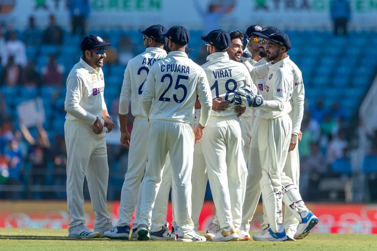 India got their first breakthough through a DRS review. [P/C: BCCI]