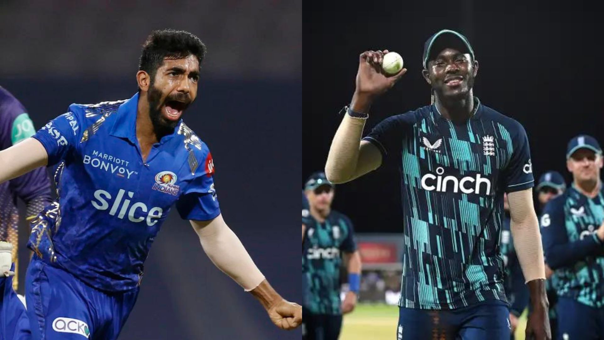 Jasprit Bumrah (L) &amp; Jofra Archer (P.C.:iplt20.com &amp; Twitter)