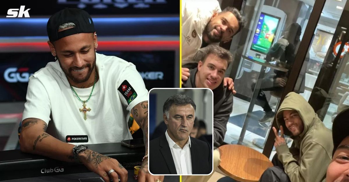 Neymar was spotted playing poker this week