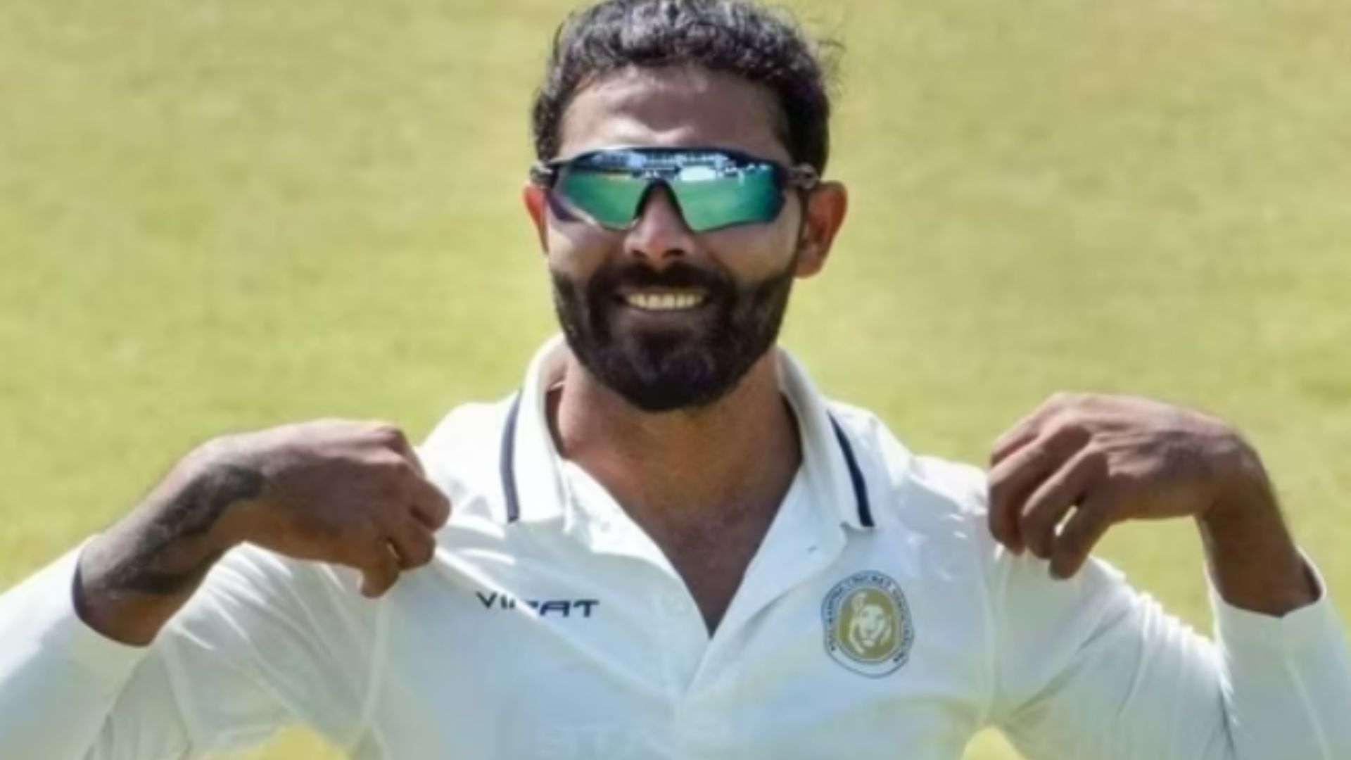 Ravindra Jadeja in action for Saurashtra a few days ago. (P.C.:Twitter)