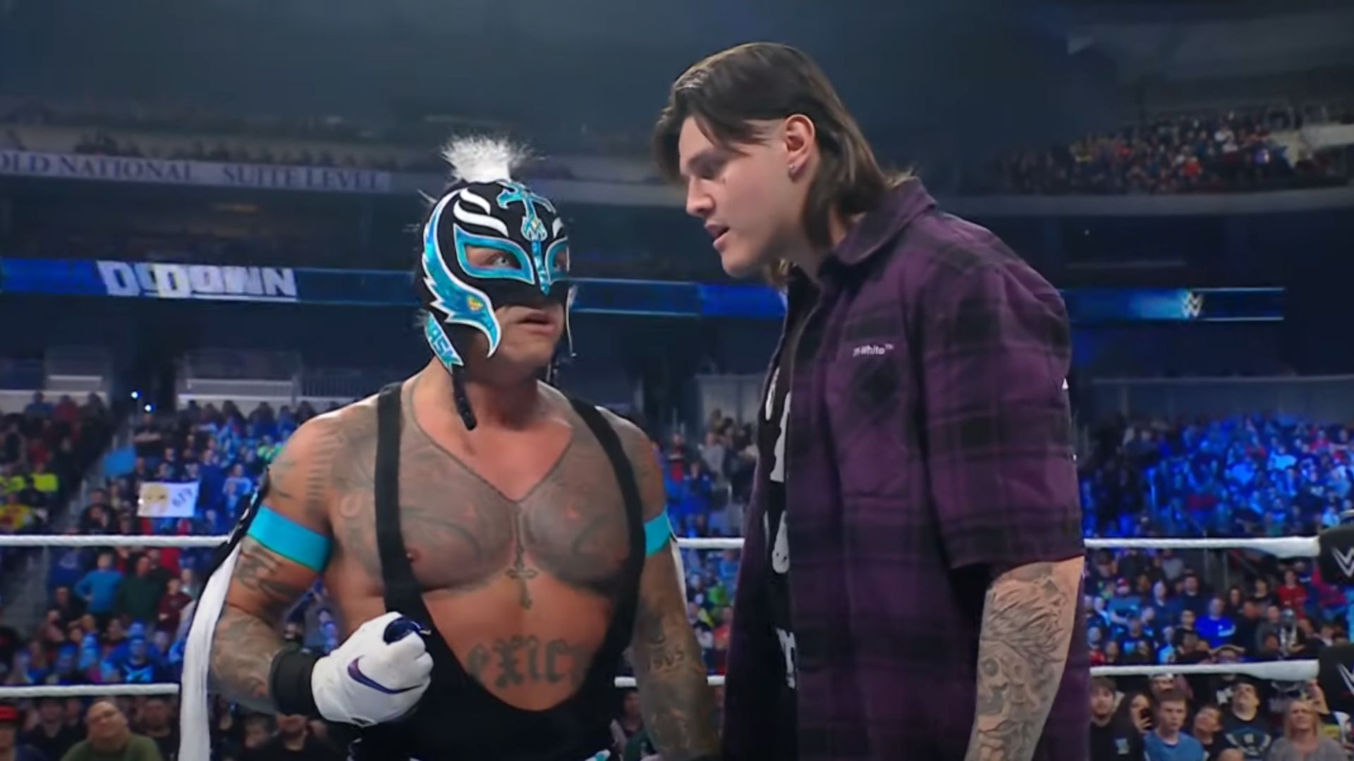 Rey Mysterio (left) and Dominik Mysterio (right)