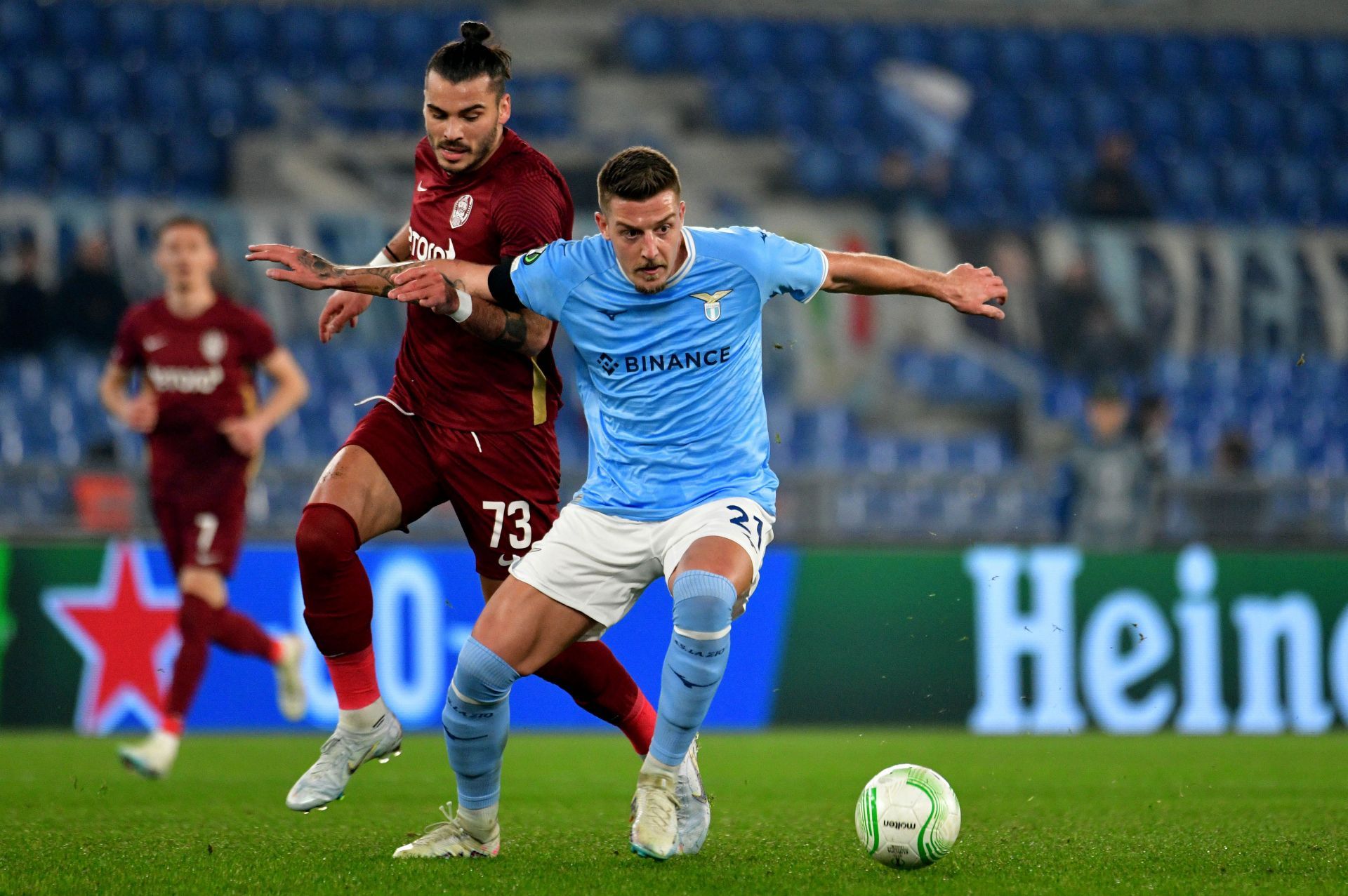 Sergej Milinkovic-Savic (right) is likely to be on the move at the end of the season.