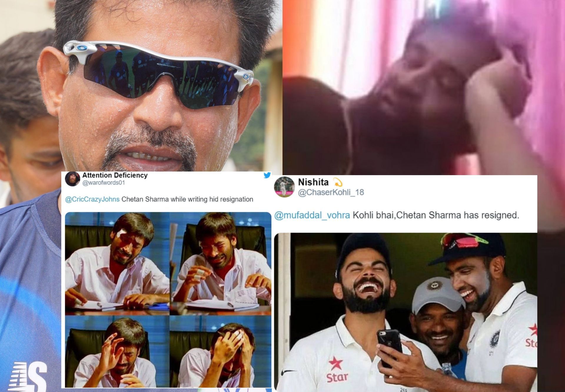 Fans react to Chetan Sharma resignation on Friday.