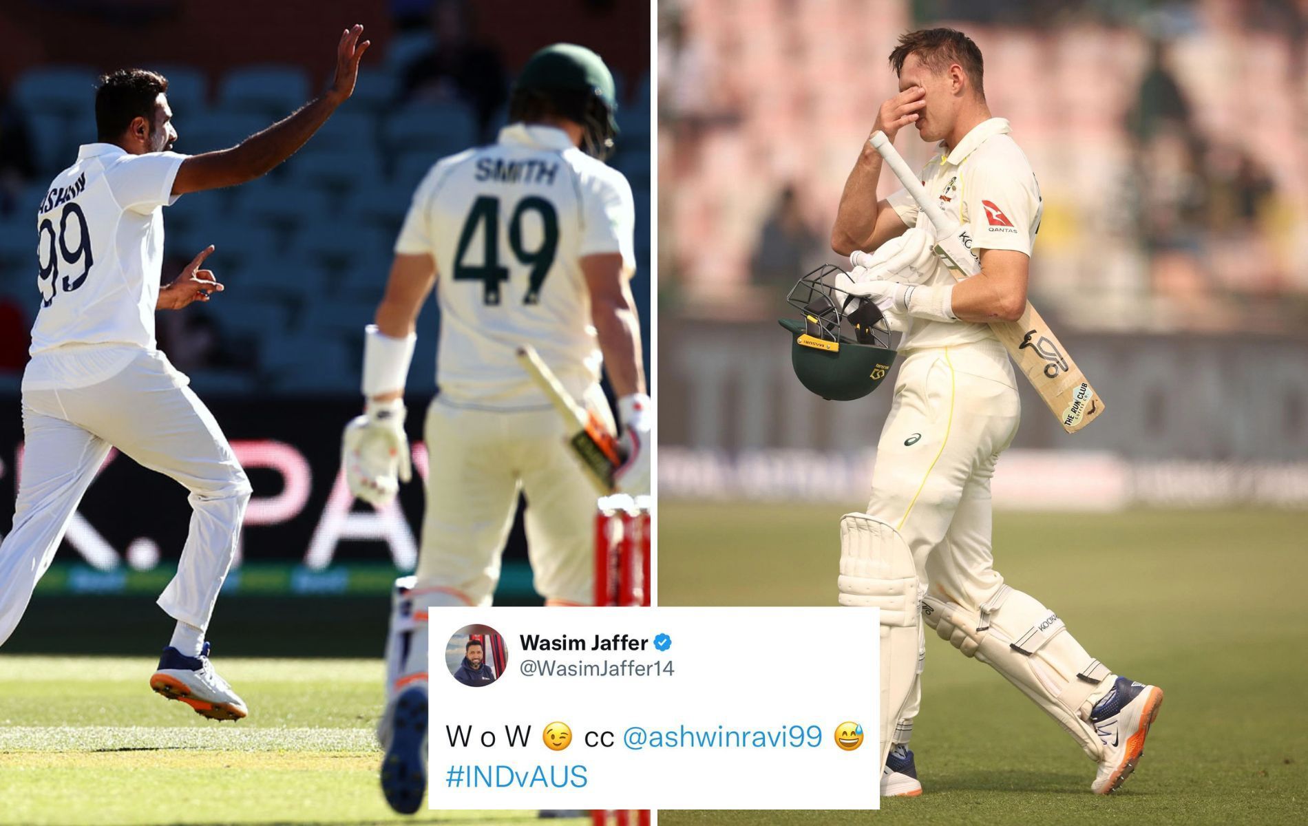 Ravichandran Ashwin dismissed Marnus Labuschagne and Steve Smith in the same over. (Pics: Getty/Twitter)