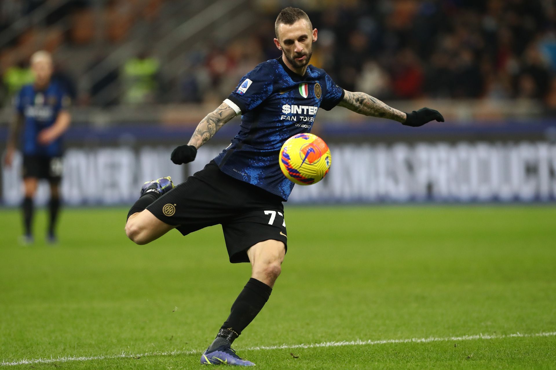 Brozovic in action. FC Internazionale v Spezia Calcio - Serie A