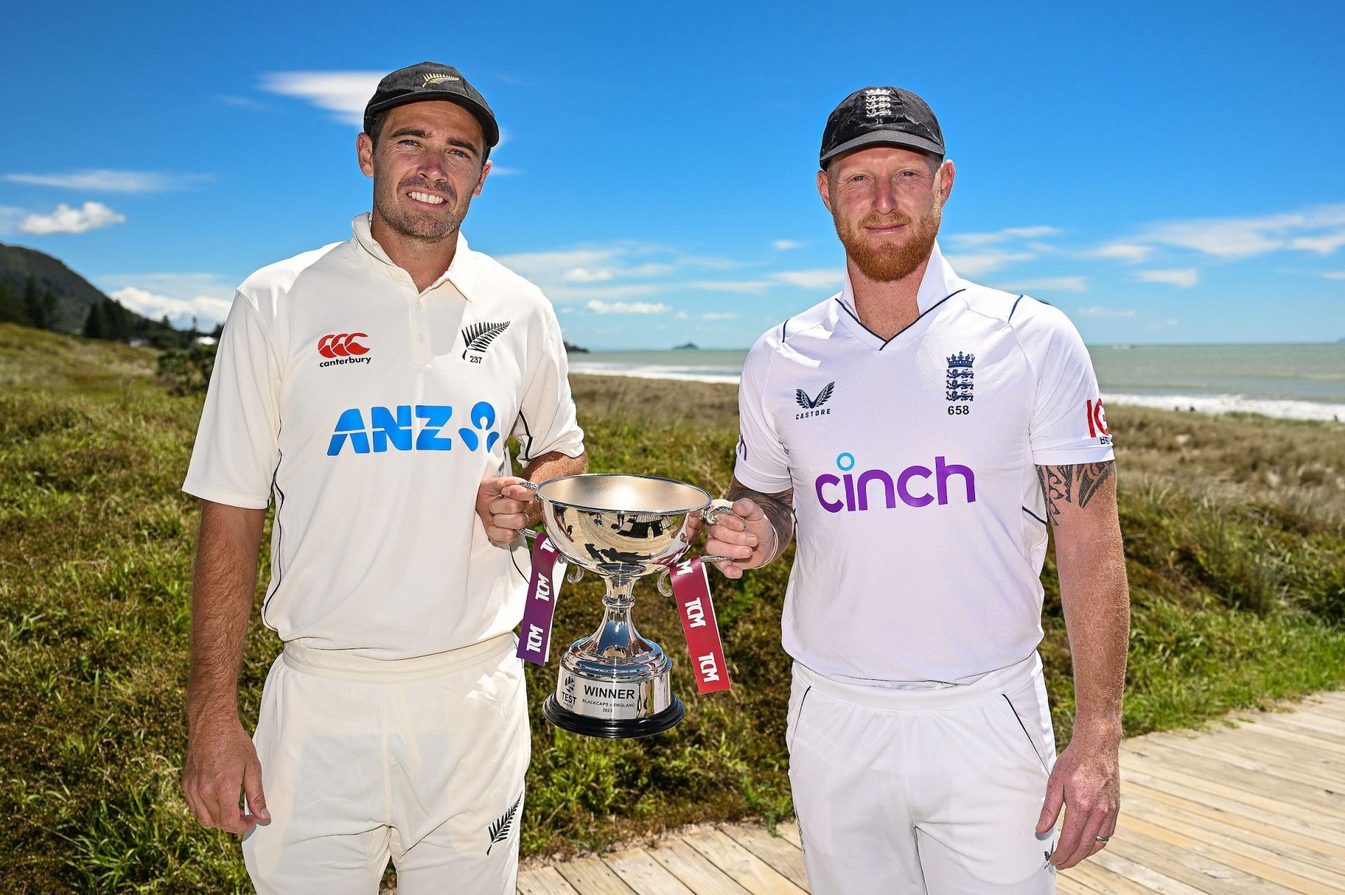 Tim Southee and Ben Stokes (Image: Blackcaps/Twitter)