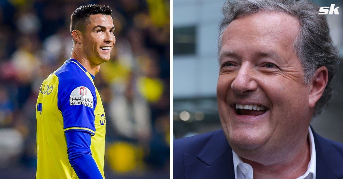Piers Morgan congratulates Cristiano Ronaldo after he scored 4 goals against Al-Wehda on Thursday