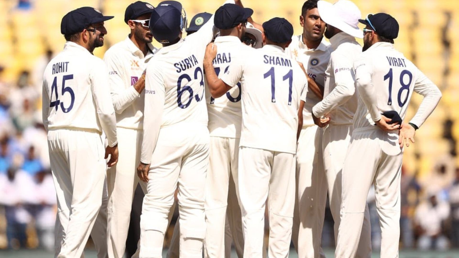 Team India in action during the 1st Test in Nagpur (P.C.:BCCI)