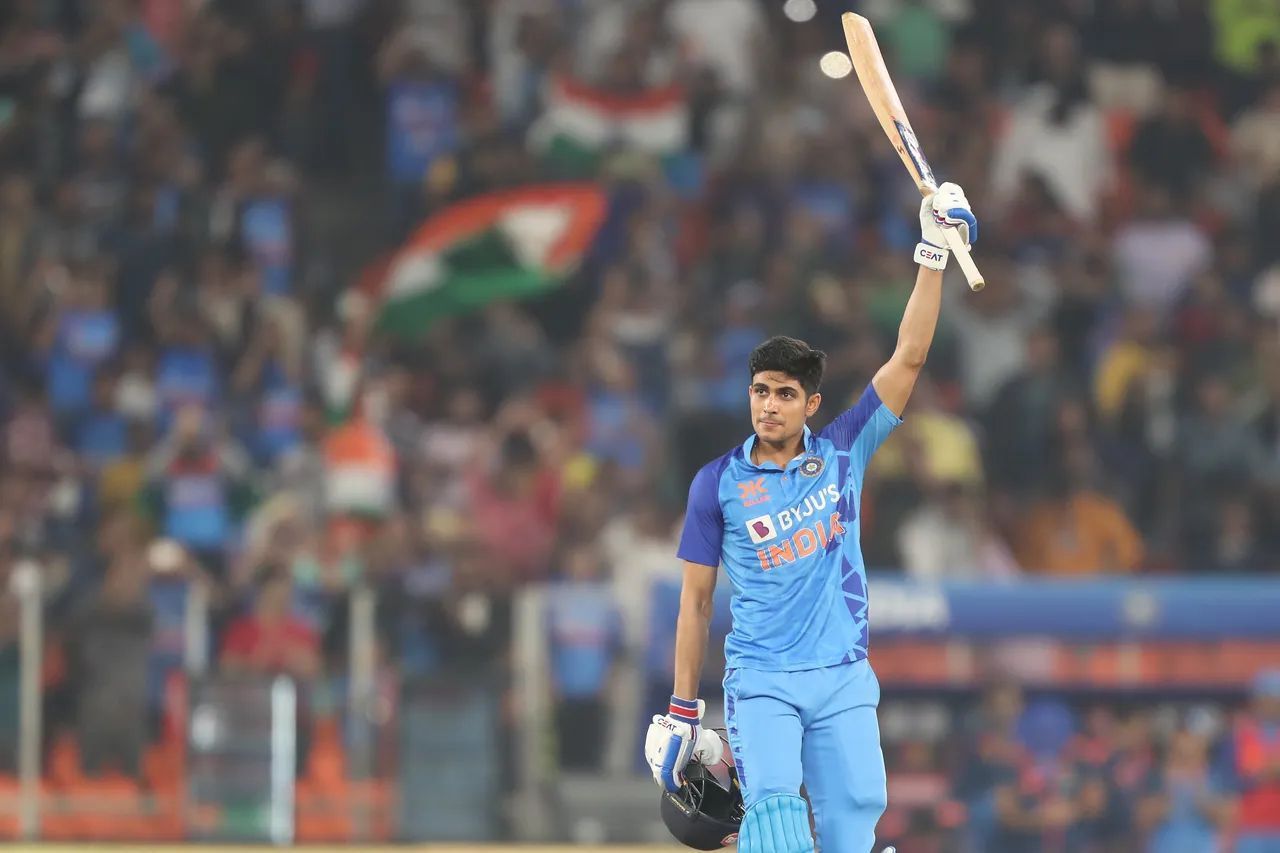 Shubman Gill hit his maiden T20I hundred (Image: BCCI)