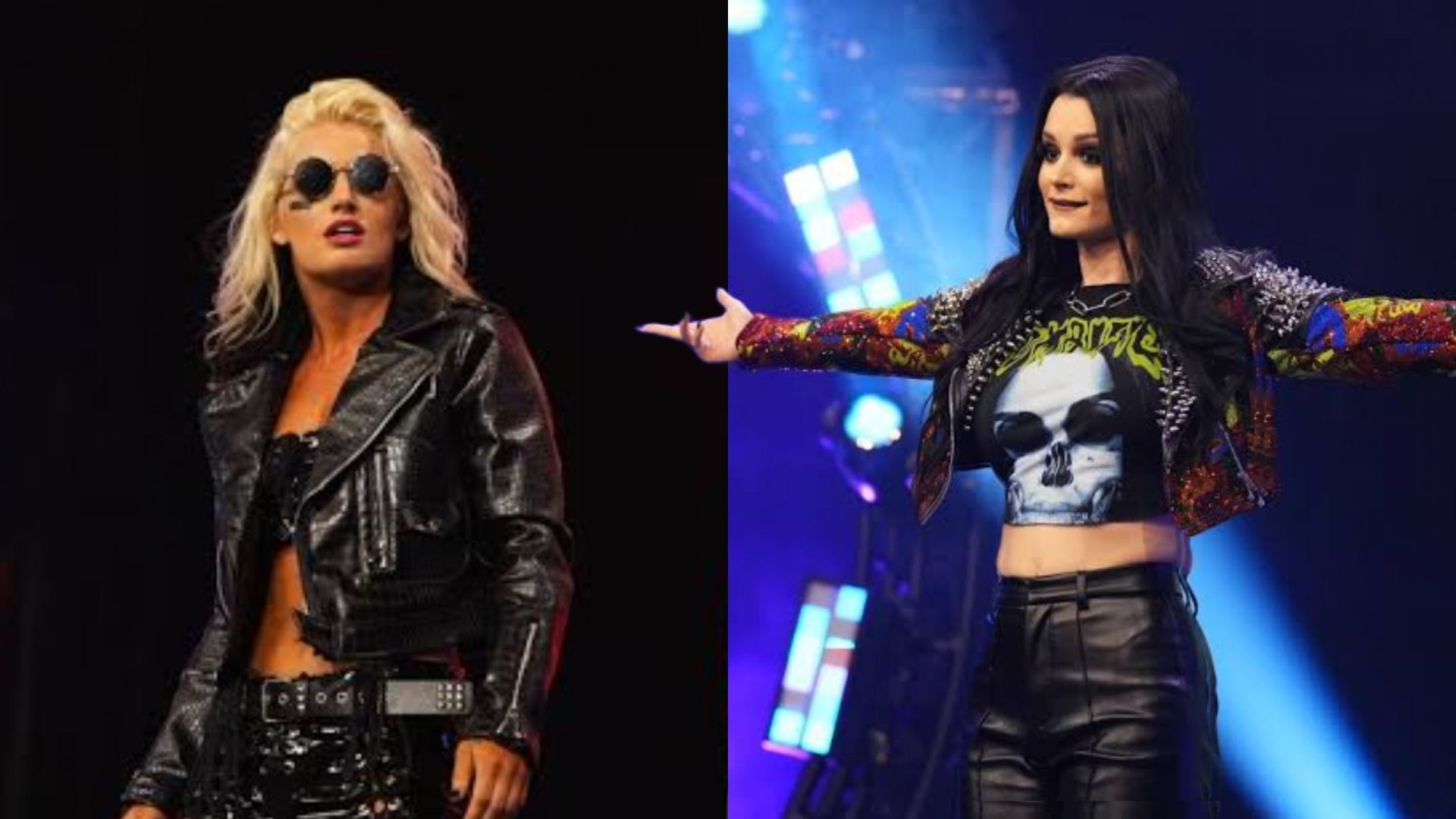 Toni Storm (L); and Saraya (R) are both currently working with AEW. 