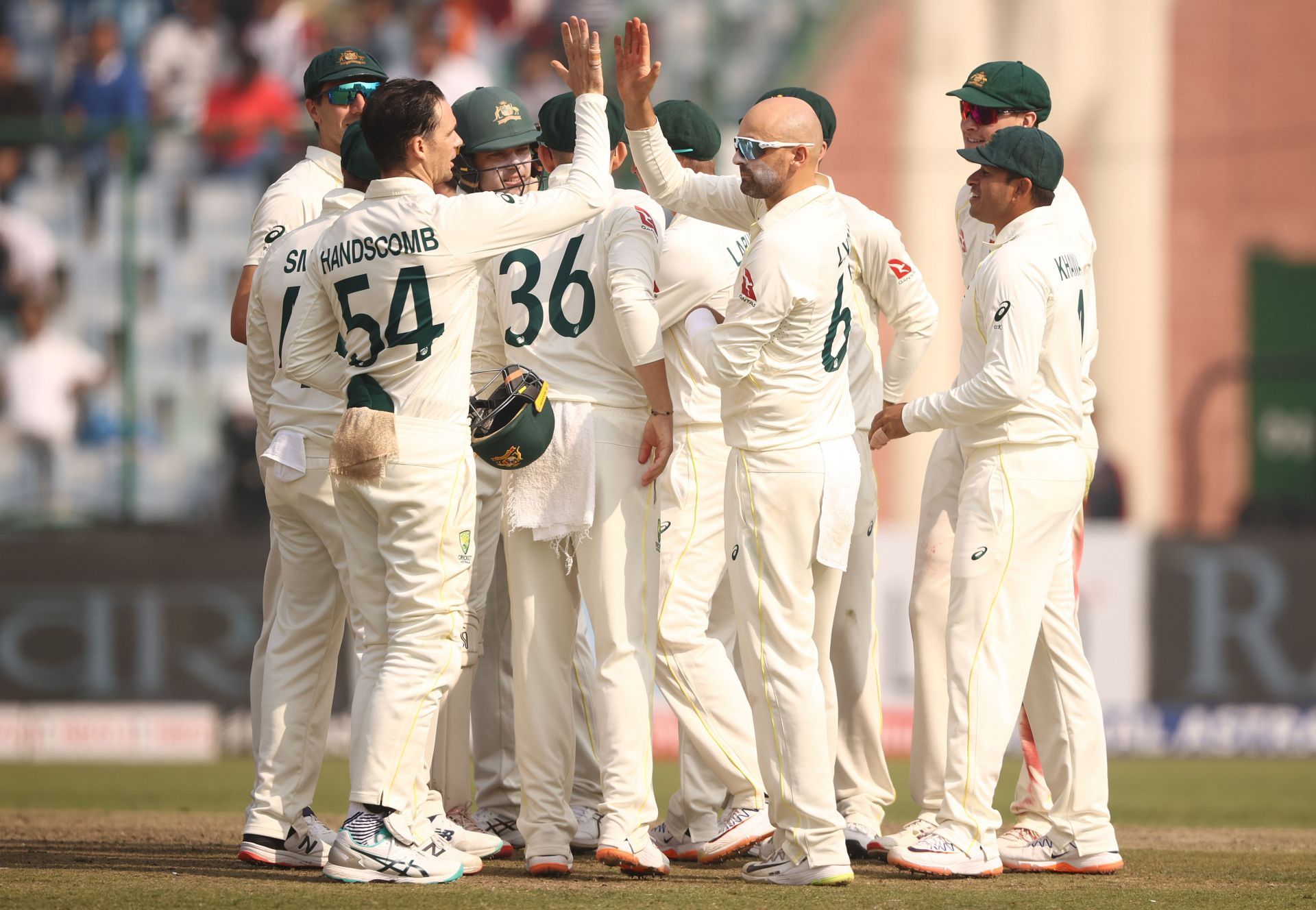 Nathan Lyon helped Australia restrict India to 66-4 before the hosts recovered