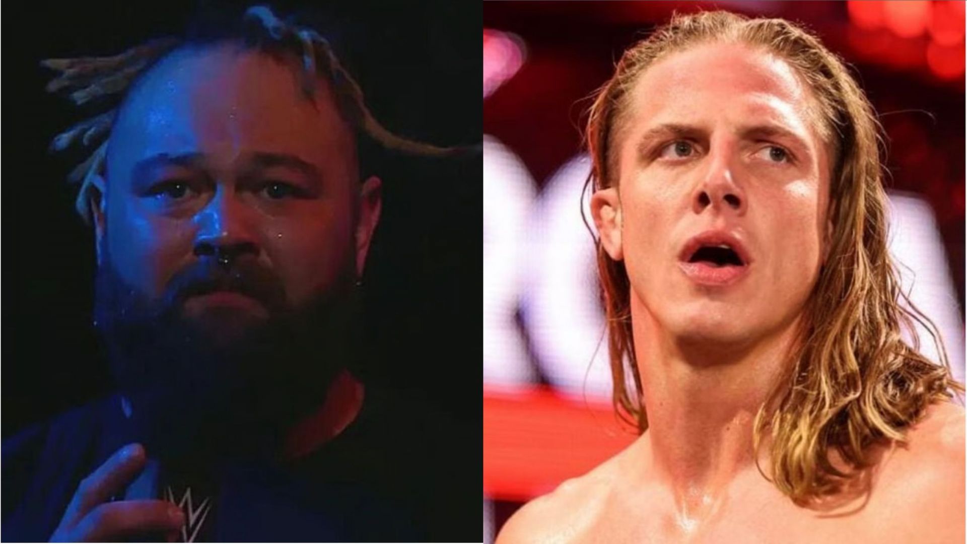 Bray Wyatt (left); Riddle (right)