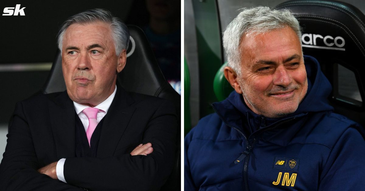 Carlo Ancelotti (left) and Jose Mourinho (right)