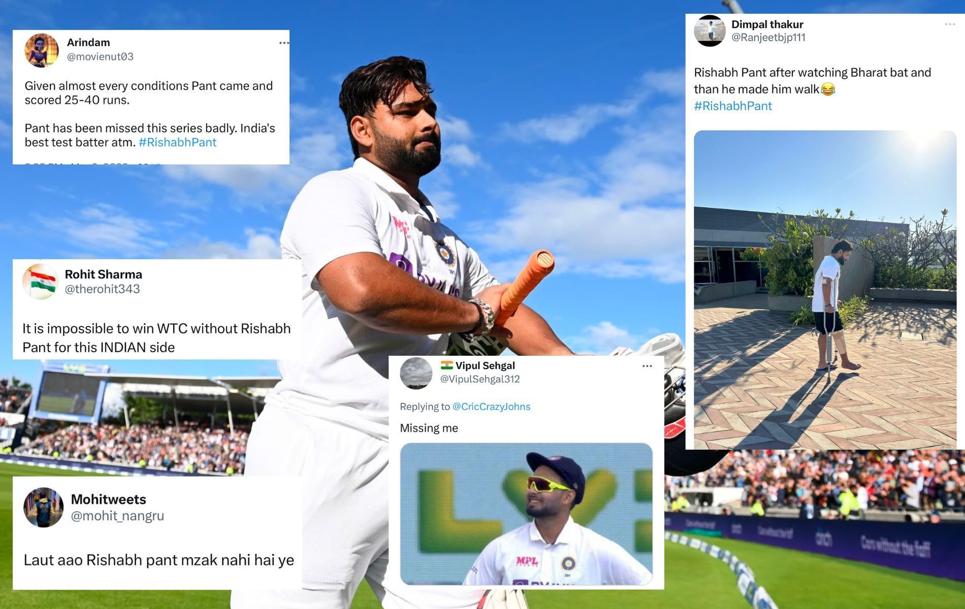 Rishabh Pant trended on social media after India