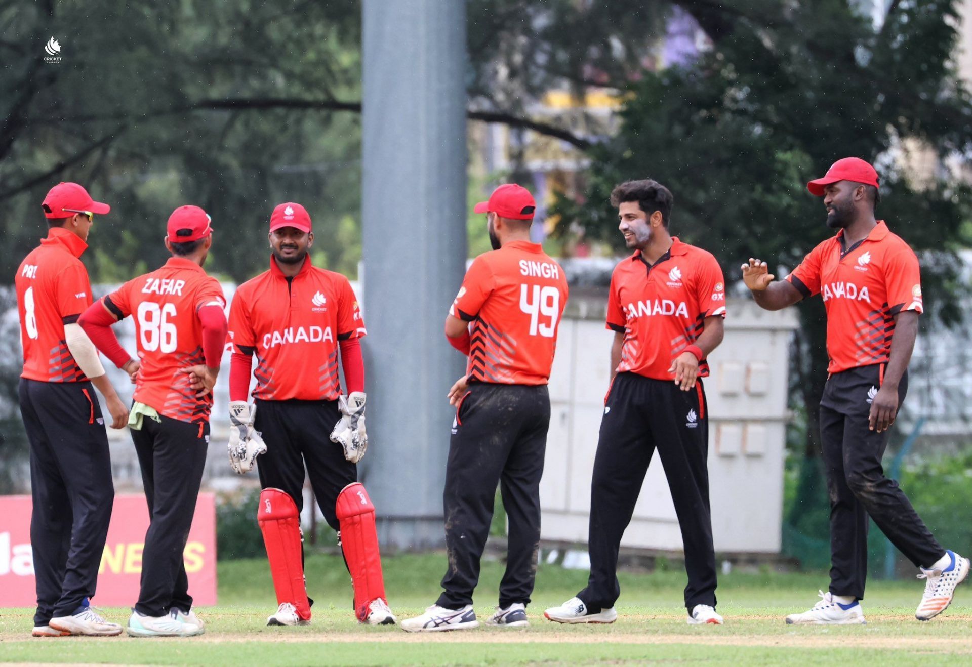 Canada Cricket team in action. Courtesy: Canada Cricket Twitter