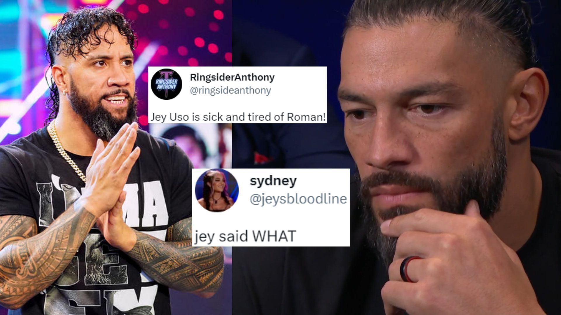 Jey Uso sent a message to Roman Reigns via Jimmy Uso.