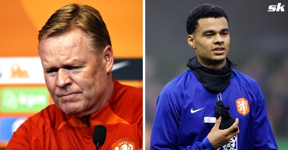 [L-to-R] Ronald Koeman and Cody Gakpo.