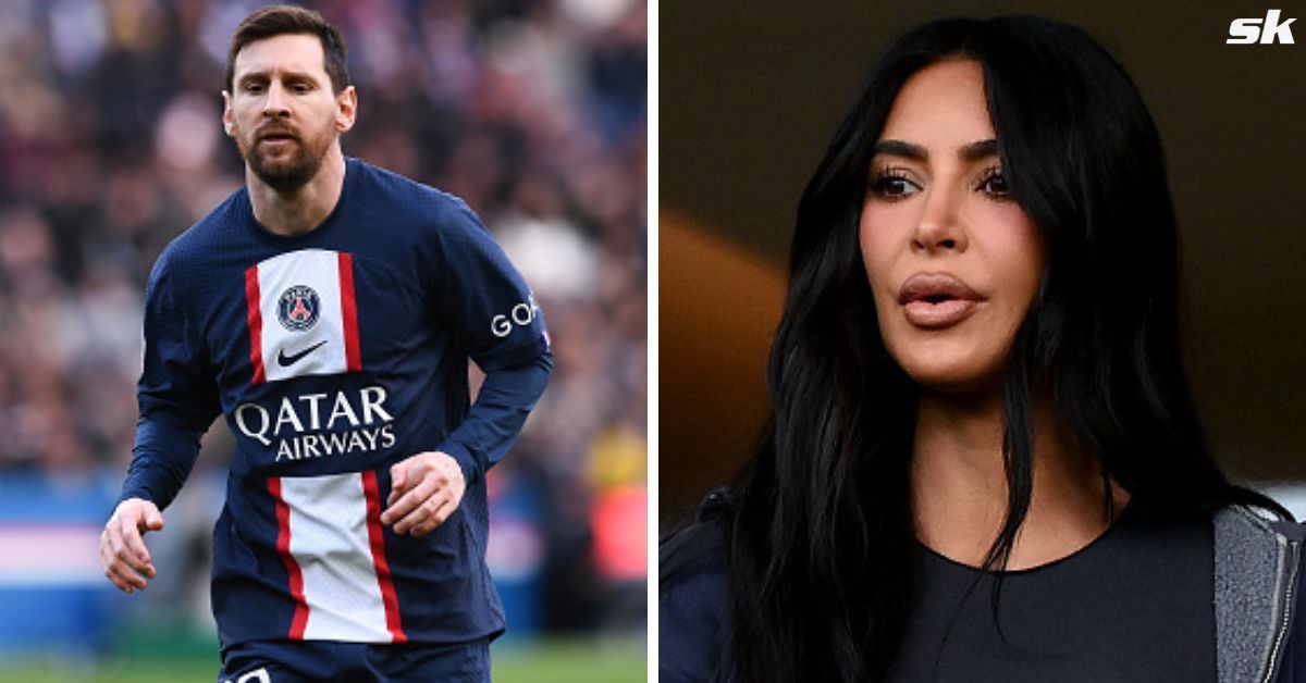 Kim Kardashian visits the Parc des Princes to watch Messi in action.