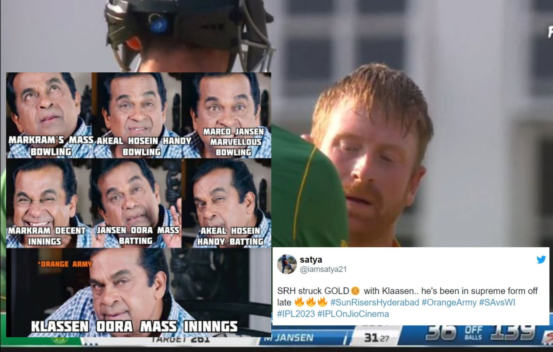 Fans react after Heinrich Klaasen