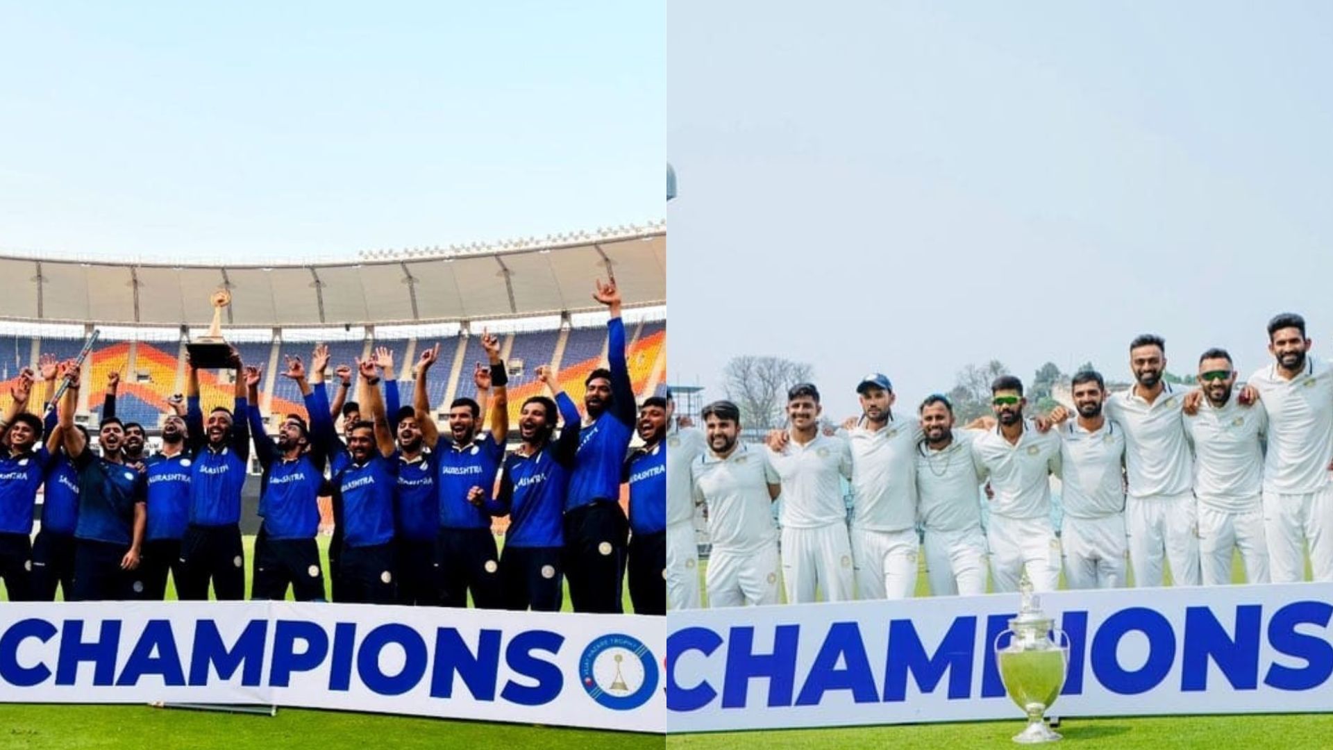 Saurashtra have won both the Vijay Hazare Trophy as well as the Ranji Trophy in 2022/23 season. (P.C.:Twitter)