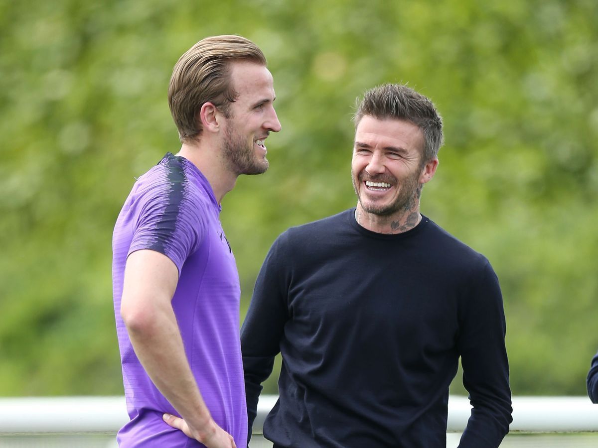 David Beckham (right) lavished praise on Harry Kane (left) despite World Cup exit.