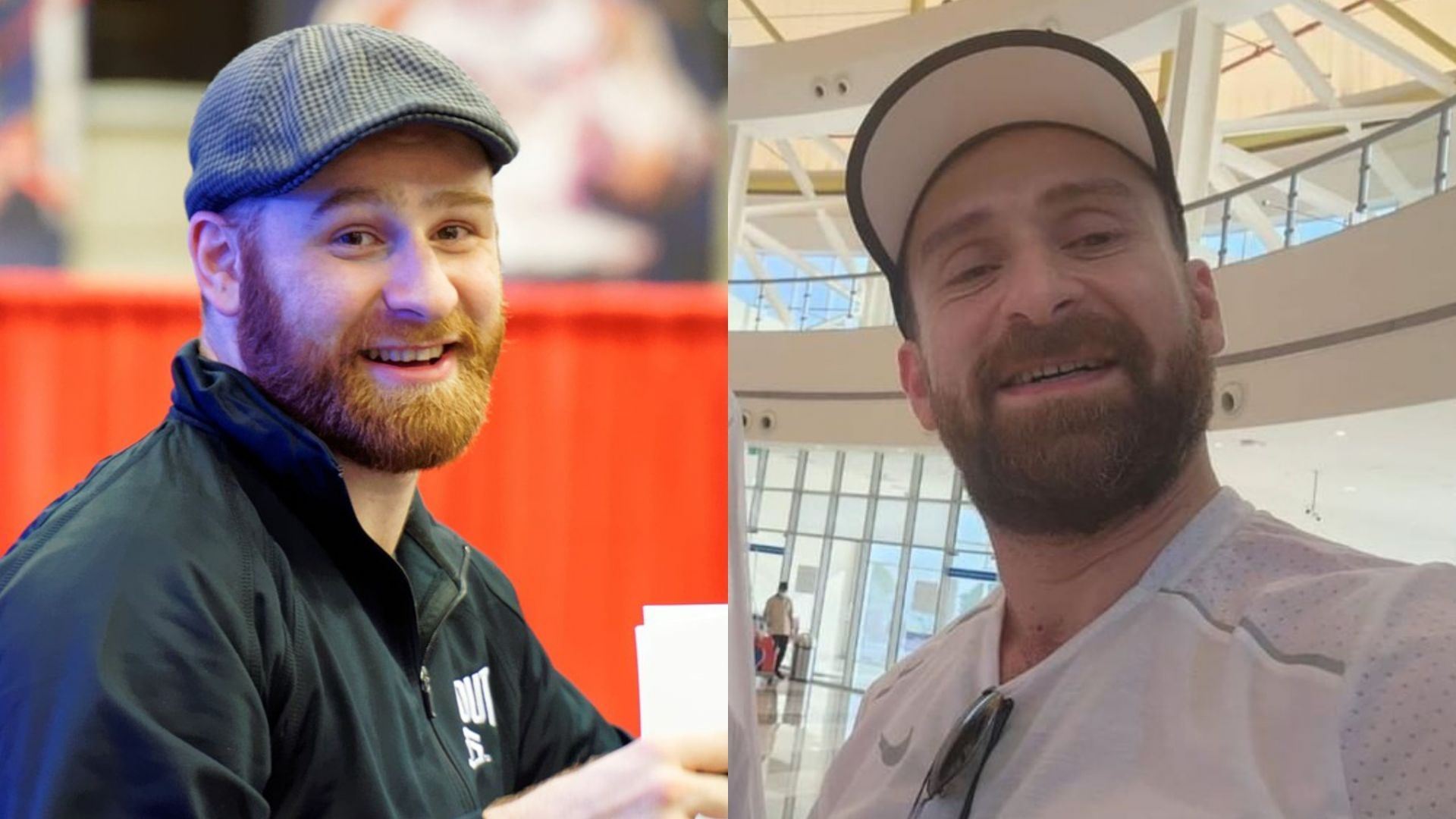 WWE Superstar Sami Zayn (left) and Egyptian actor Nedal El Shafey (right)