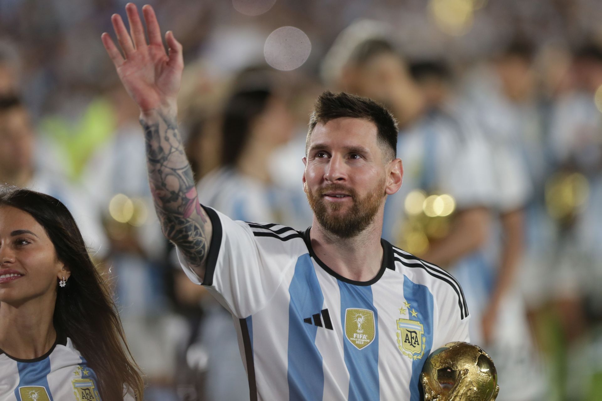 Messi featured for Argentina for the first time since his World Cup triumph.