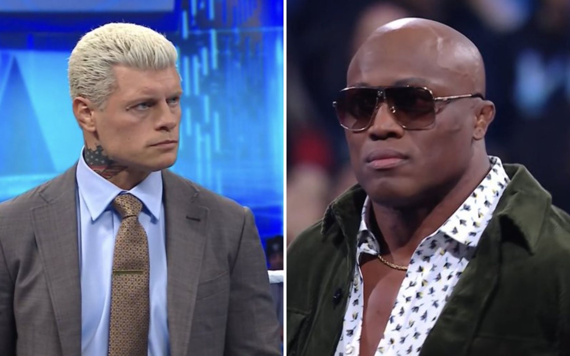 Cody Rhodes (left); Bobby Lashley (right)