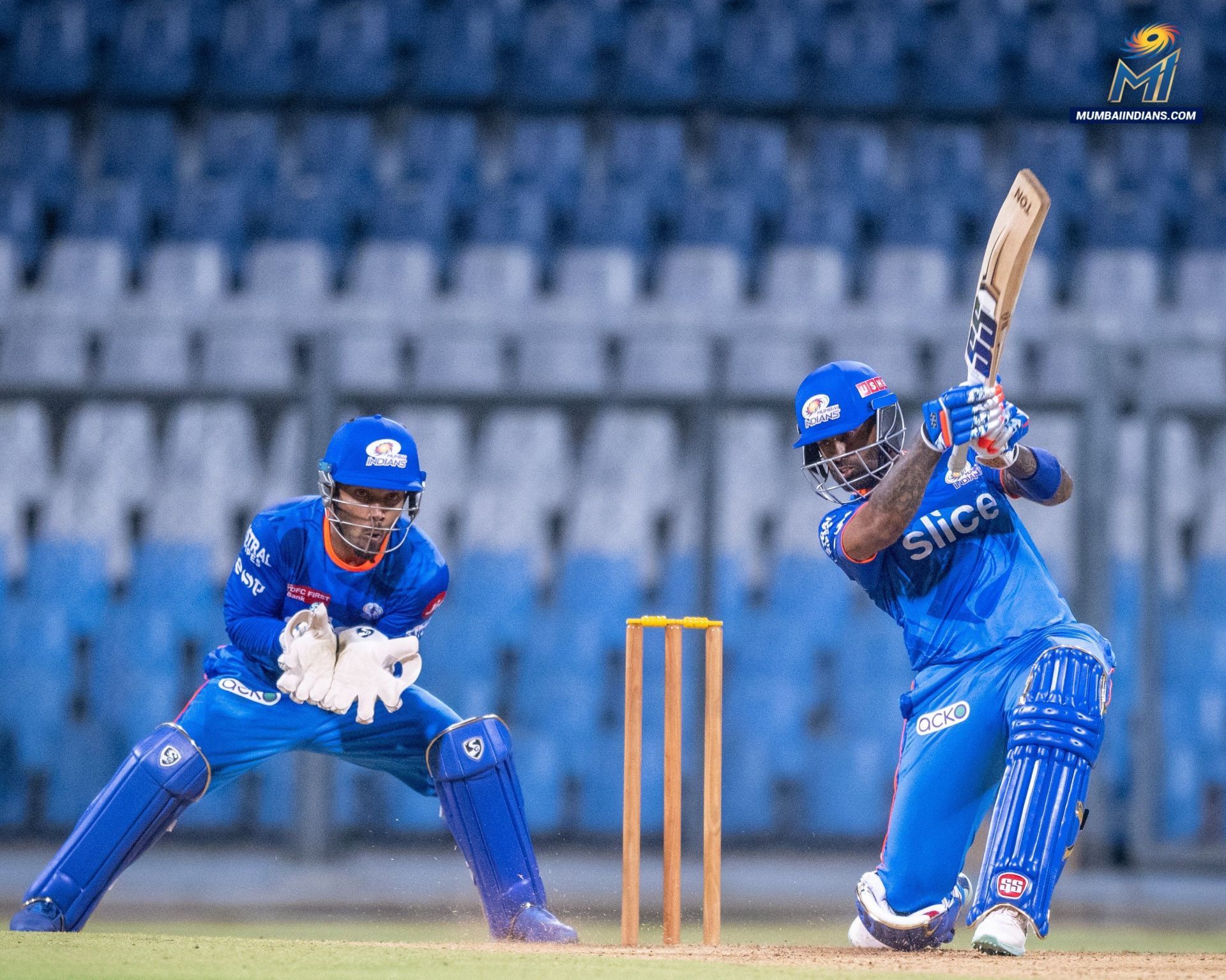 Suryakumar Yadav in action (Image Courtesy: Twitter/Mumbai Indians)