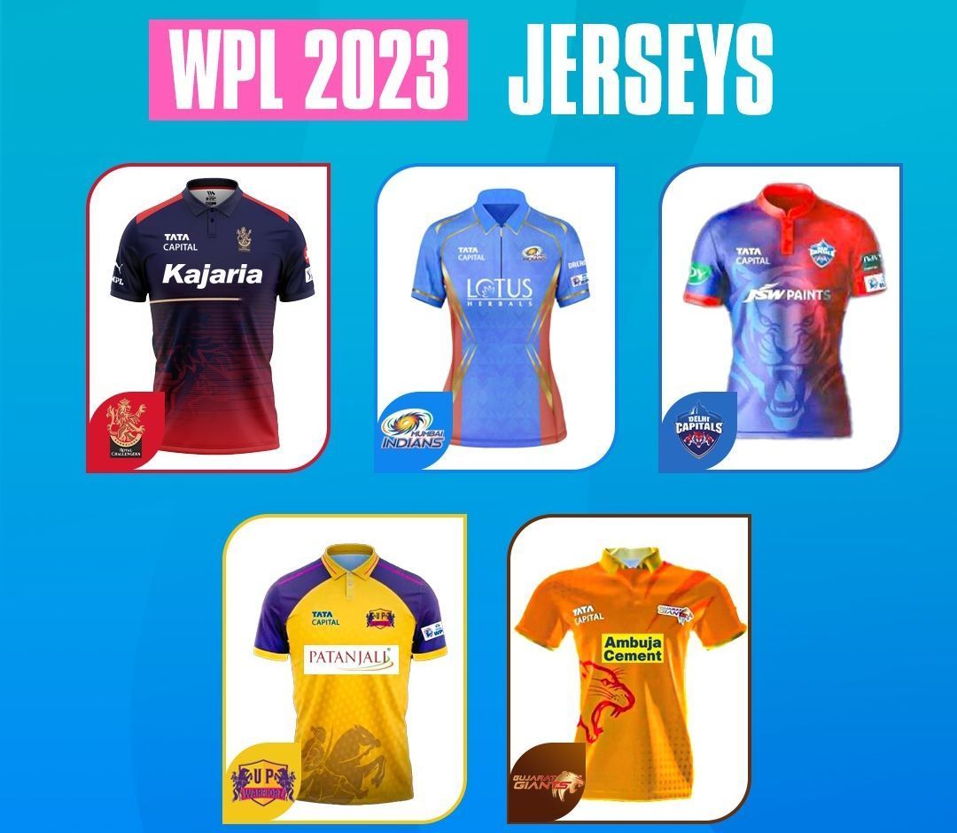 All five jerseys of the Women