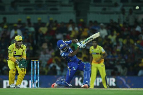 Pandya hitting a six vs CSK at IPL 2015 [IPLT20]