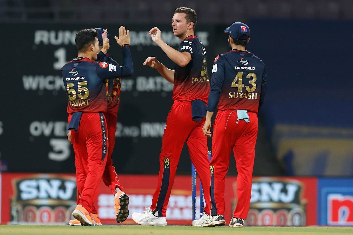 Josh Hazlewood celebrates a wicket. (Credits: Twitter)