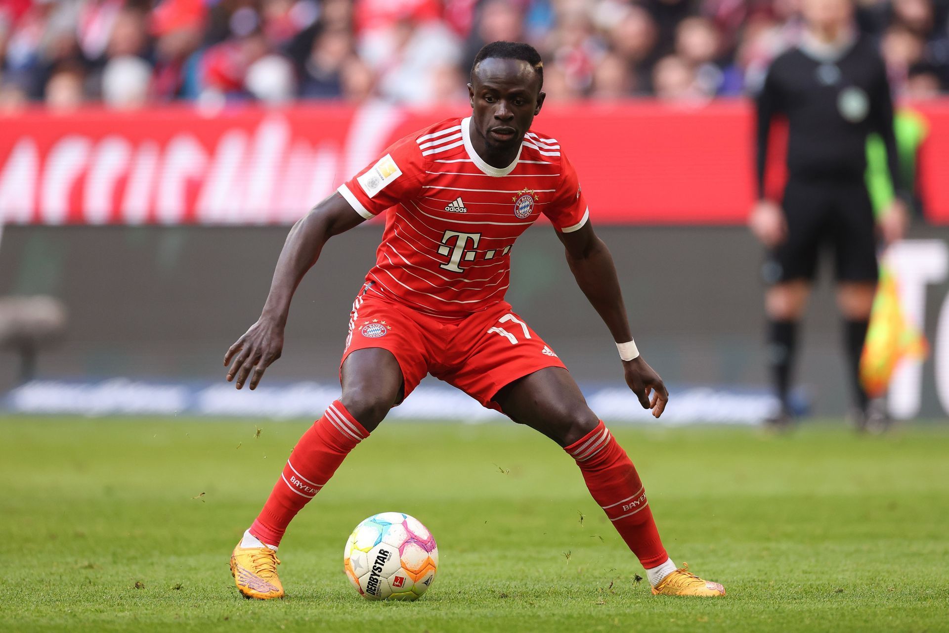 Sadio Nane in action for FC Bayern München v FC Augsburg - Bundesliga