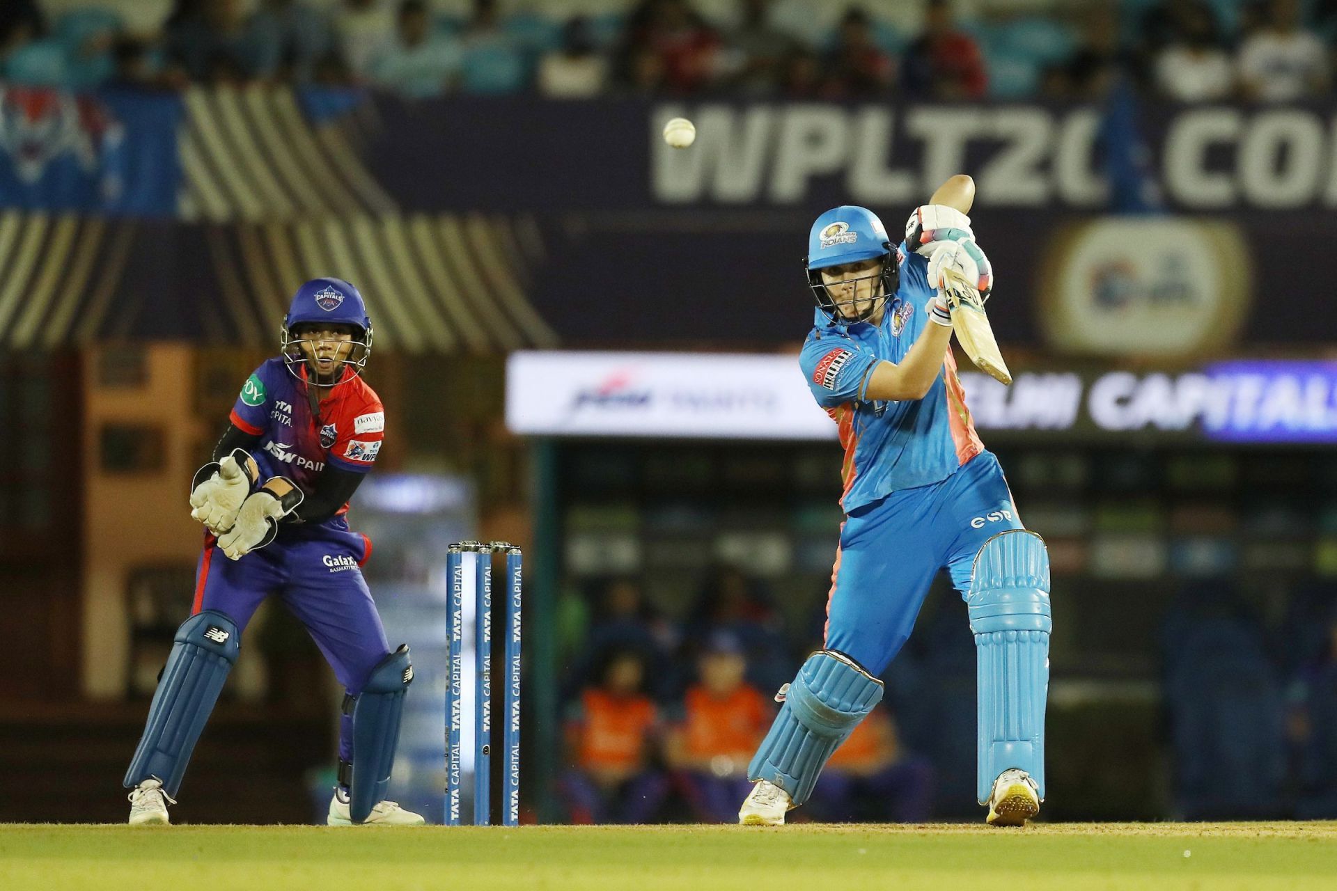 Nat Sciver-Brunt played a responsible knock during MI's chase. [P/C: WPL/Twitter]