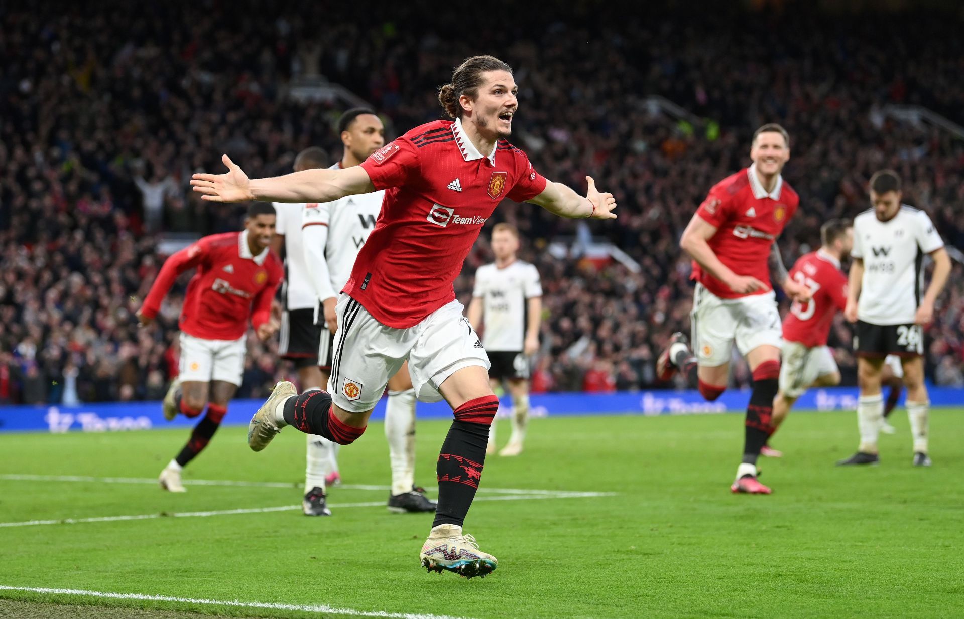 Marcel Sabitzer scored his first goal for Manchester United.