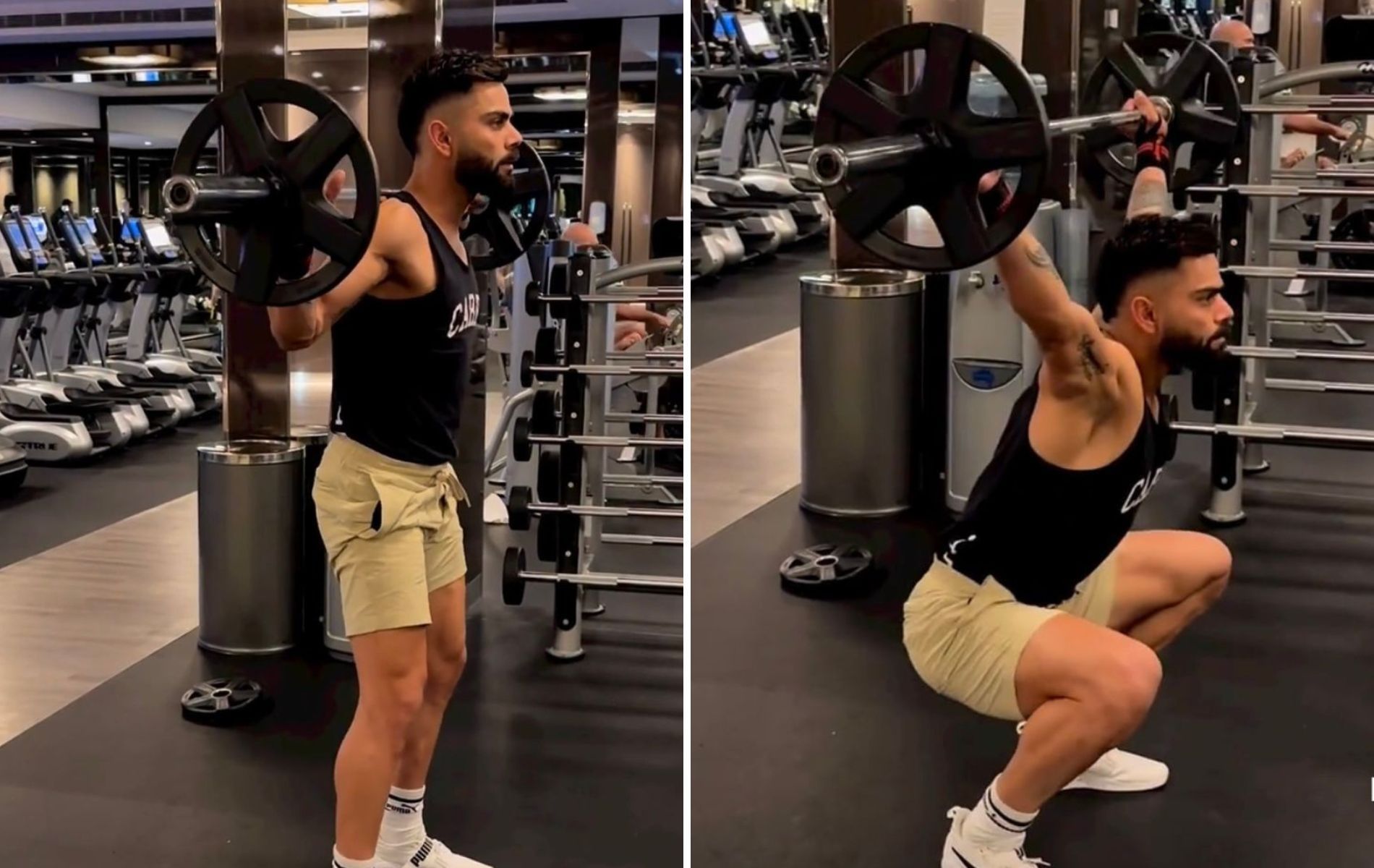 Virat Kohli sweats it out in the gym. (Pics: Instagram)