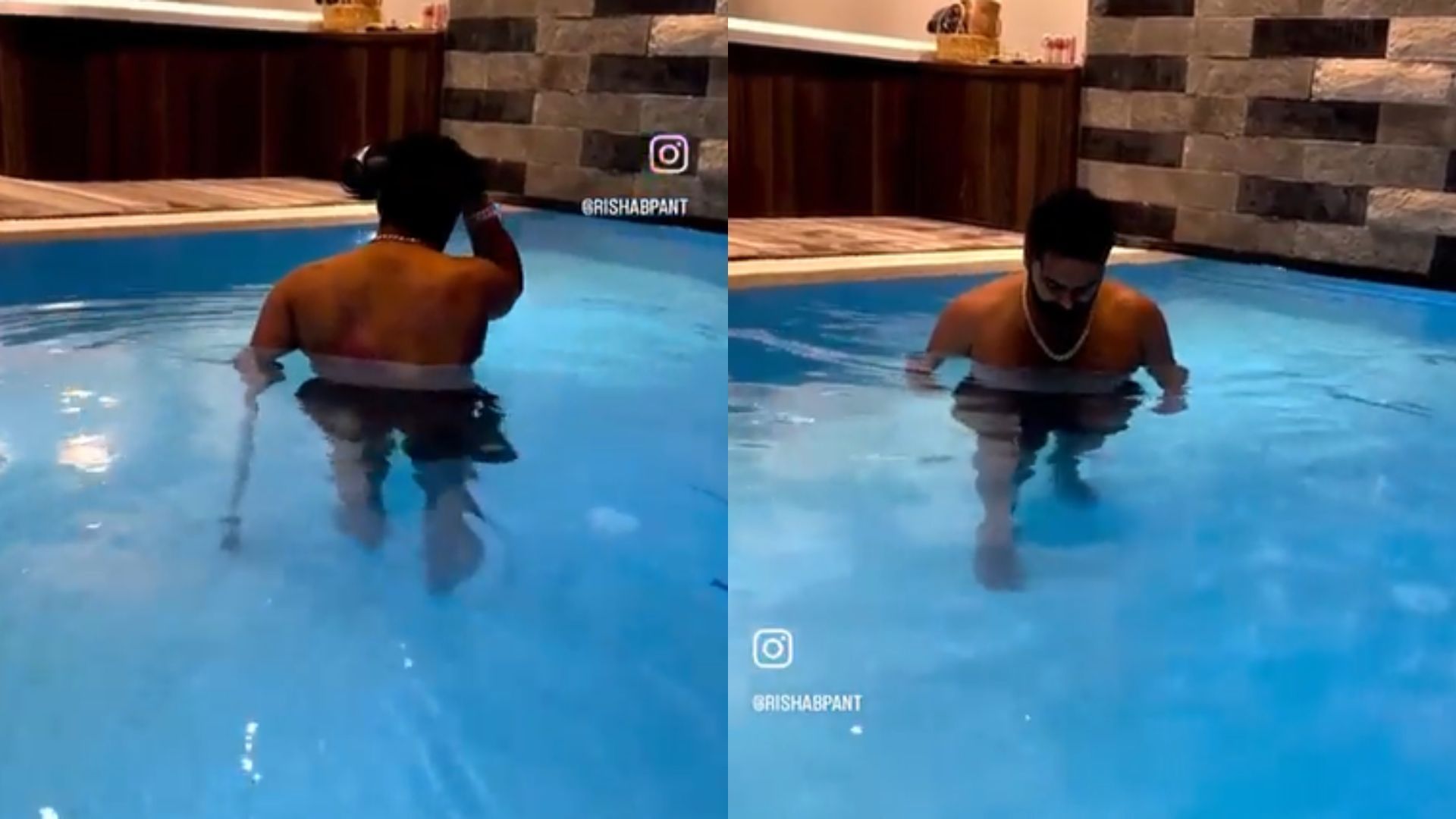 Snippets from video shared by Rishabh Pant on social media