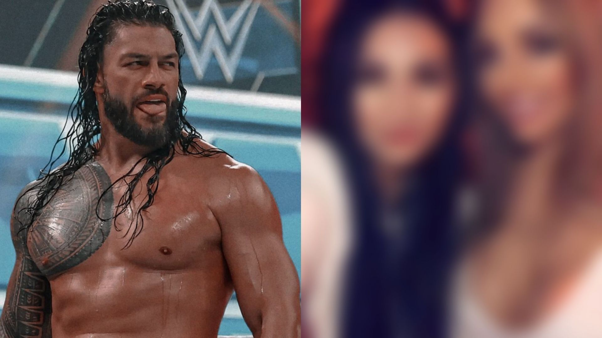 Undisputed WWE Universal Champion Roman Reigns (left) and The IIconics (right)