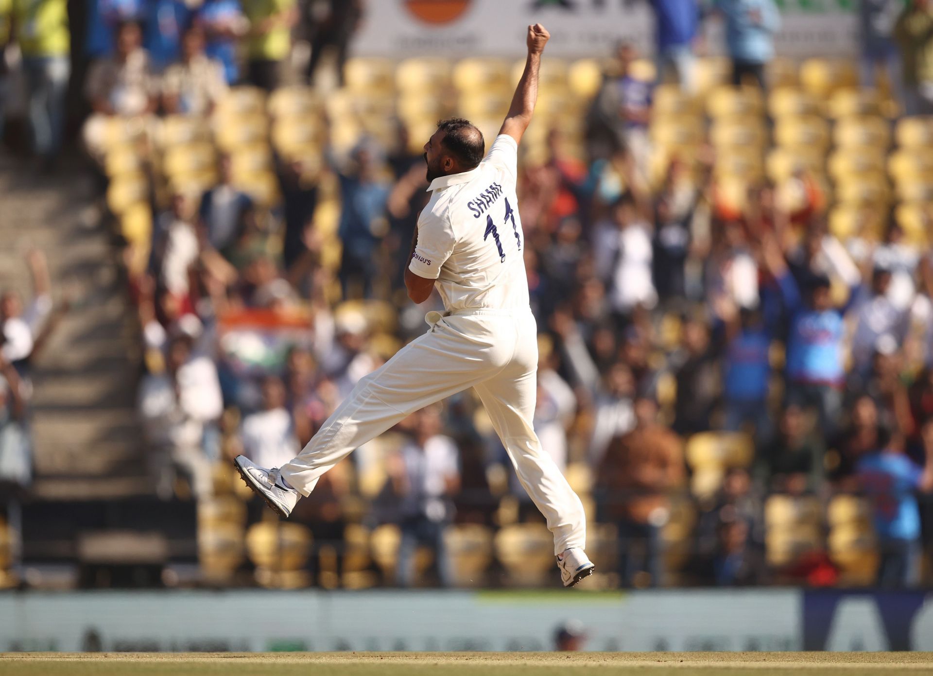 Mohammed Shami celebrates a wicket. (Credits: Getty)