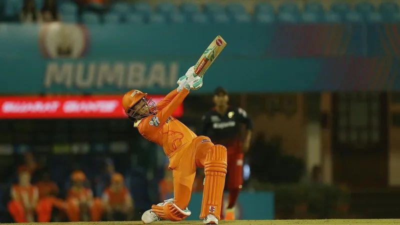 Sophia Dunkley played a blazing knock in the Gujarat Giants&#039; win against RCB. [P/C: wplt20.com]